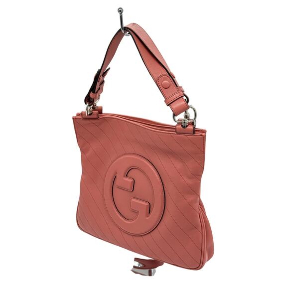 Gucci Pink Sakai Be Green Calfskin Diagonal Stitched Tote Bag*FULL INCLUSION*NWT - Picture 8 of 15